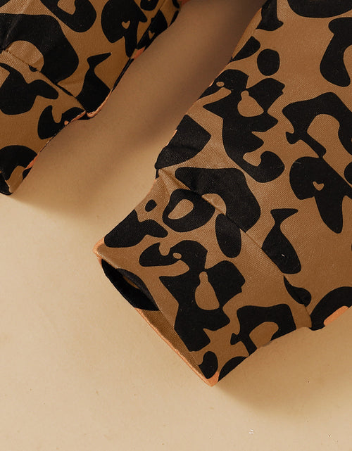 Load image into Gallery viewer, Clothes Letter Print Hooded Leopard-print Trousers
