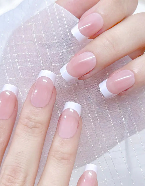 Load image into Gallery viewer, French Style Removable Press-On Nail Tips - 24 Pieces
