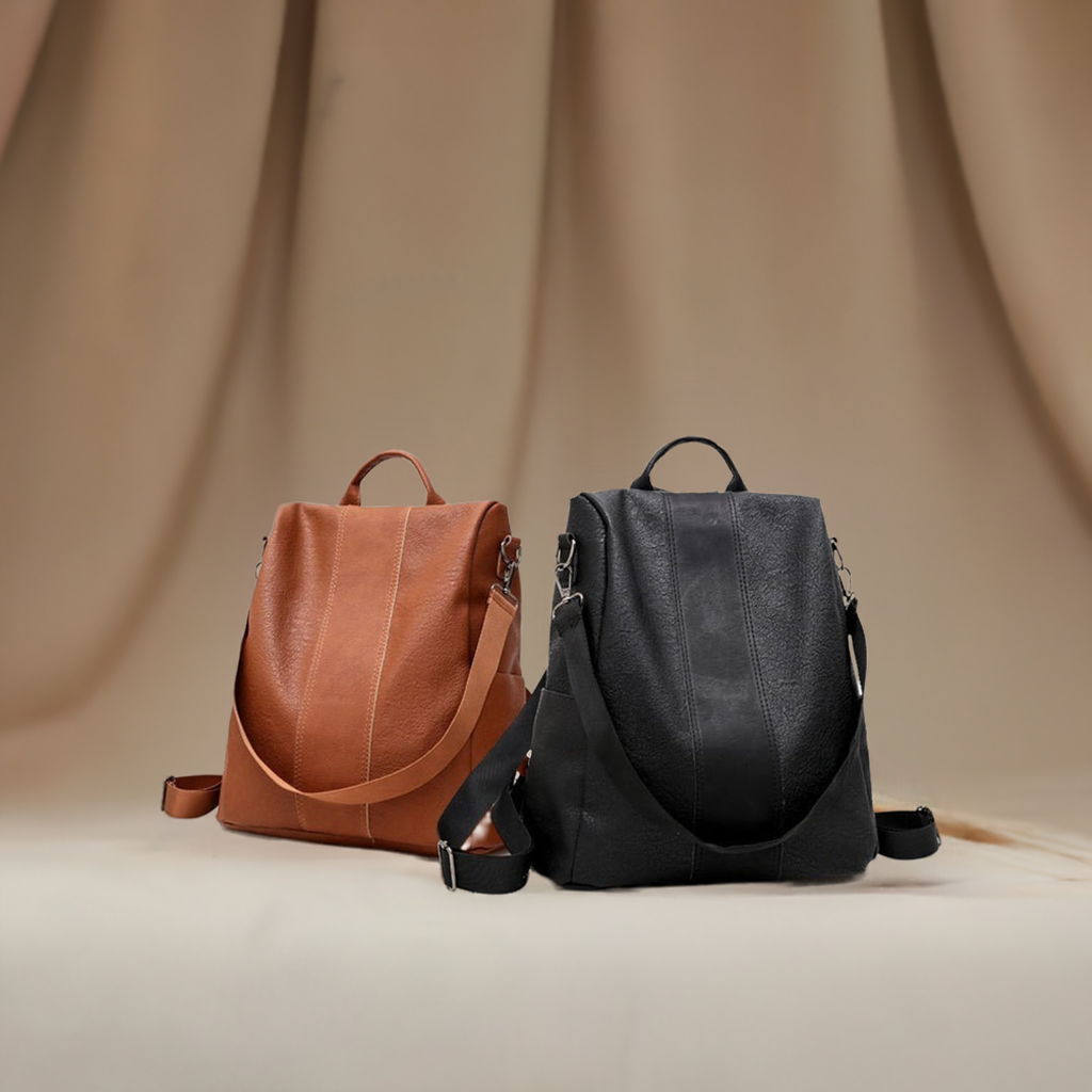 Women Backpack Waterproof Nylon Anti-theft Rucksack Lightweight Shoulder Bag, Medium Black or Brown