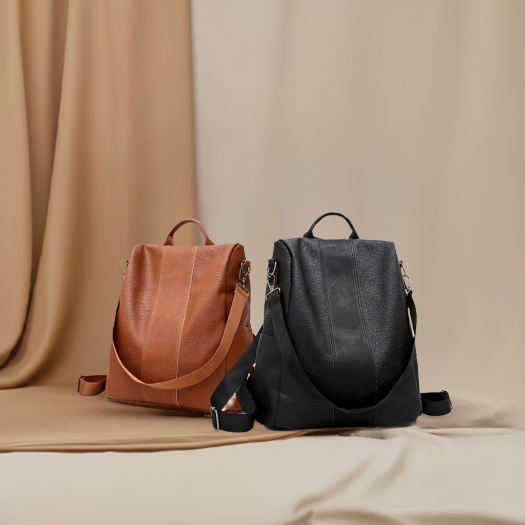 Women Backpack Waterproof Nylon Anti-theft Rucksack Lightweight Shoulder Bag, Medium Black or Brown