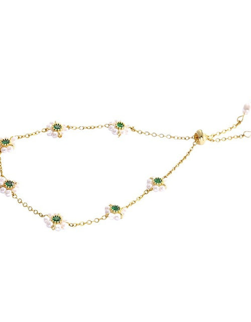 Load image into Gallery viewer, Pearl Flowers Bracelet All-match Fashion Adjustable Chain Bracelet
