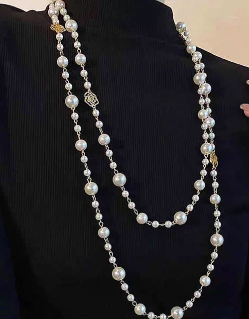 Load image into Gallery viewer, Retro Multi-layer Pearls Necklace Fashion Long Sweater Chain Versatile Accessories For Women
