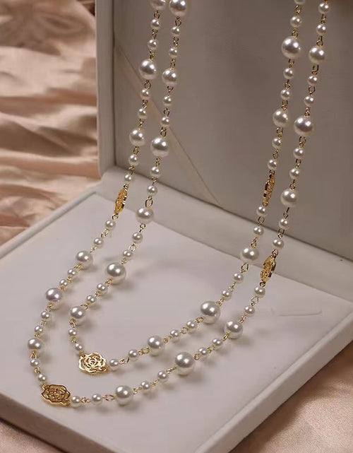 Load image into Gallery viewer, Retro Multi-layer Pearls Necklace Fashion Long Sweater Chain Versatile Accessories For Women
