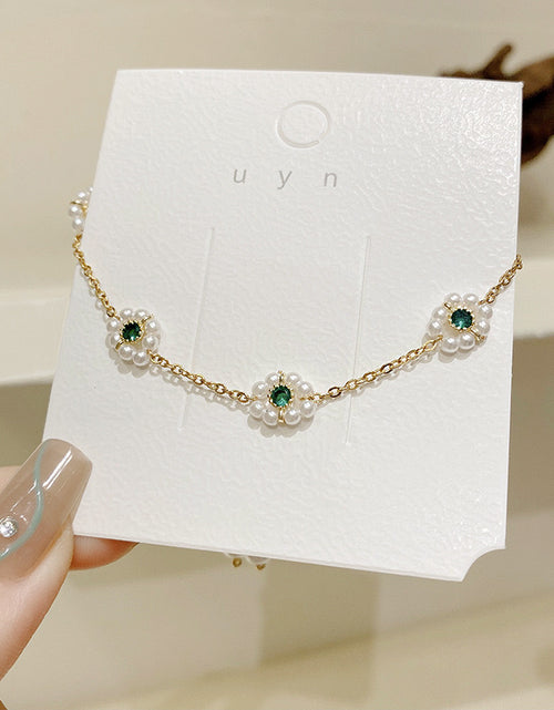 Load image into Gallery viewer, Pearl Flowers Bracelet All-match Fashion Adjustable Chain Bracelet
