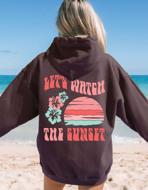 Load image into Gallery viewer, Women&#39;s Fashion Chasing Sunset Print Oversized Hoodie

