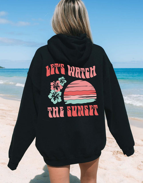 Load image into Gallery viewer, Women&#39;s Fashion Chasing Sunset Print Oversized Hoodie
