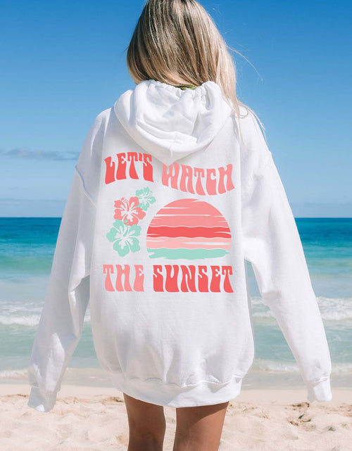 Load image into Gallery viewer, Women&#39;s Fashion Chasing Sunset Print Oversized Hoodie
