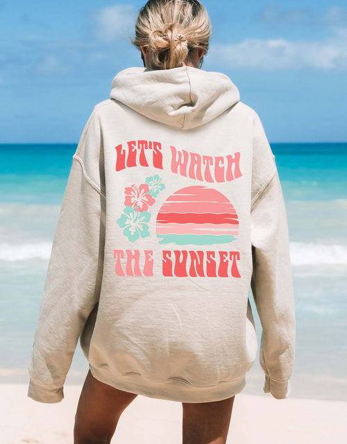 Load image into Gallery viewer, Women&#39;s Fashion Chasing Sunset Print Oversized Hoodie

