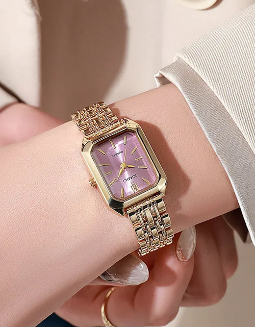 Load image into Gallery viewer, Women&#39;s Square Steel Strap Watch
