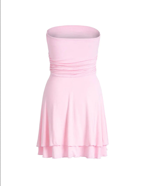 Load image into Gallery viewer, Y2K Tube-top Short Dress Summer Sexy Pleated Tight Dresses For Womens Clothing
