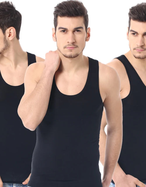 Load image into Gallery viewer, 1/3 Pack Four Seasons Men&#39;s Cotton Joker Vest Teenagers Simple Fit Sports Fitness T-shirt Middle-aged Casual Sleeveless Shirt
