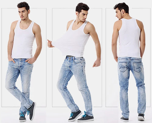 Load image into Gallery viewer, 1/3 Pack Four Seasons Men&#39;s Cotton Joker Vest Teenagers Simple Fit Sports Fitness T-shirt Middle-aged Casual Sleeveless Shirt
