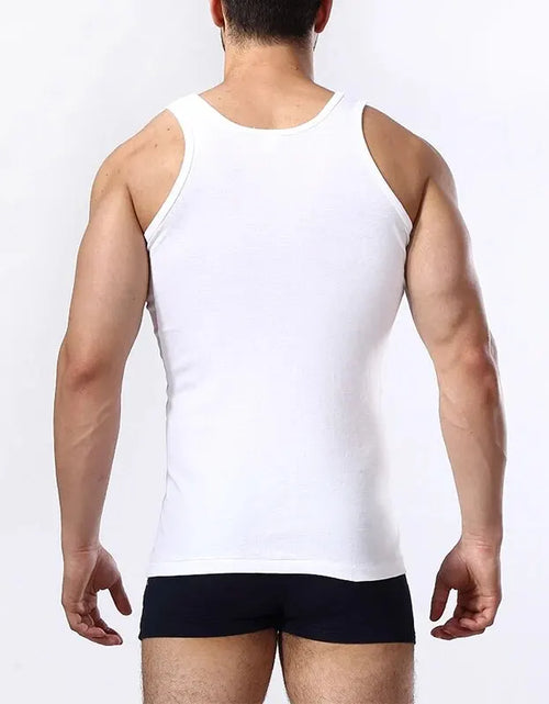 Load image into Gallery viewer, 1/3 Pack Four Seasons Men&#39;s Cotton Joker Vest Teenagers Simple Fit Sports Fitness T-shirt Middle-aged Casual Sleeveless Shirt
