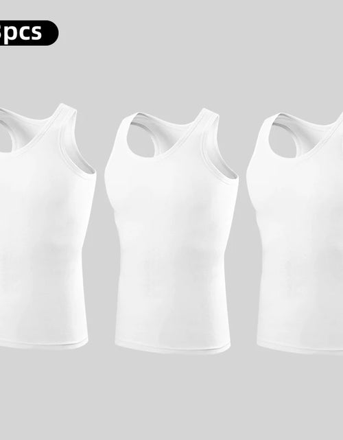 Load image into Gallery viewer, 1/3 Pack Four Seasons Men&#39;s Cotton Joker Vest Teenagers Simple Fit Sports Fitness T-shirt Middle-aged Casual Sleeveless Shirt
