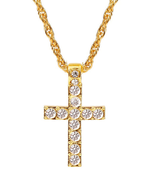 Load image into Gallery viewer, Cross Pendant Necklaces For Women Men Punk Hiphop Rope Chain On Neck Rapper Jewelry

