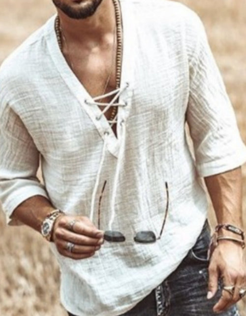 Load image into Gallery viewer, Short-sleeved Button-up Shirt For Men
