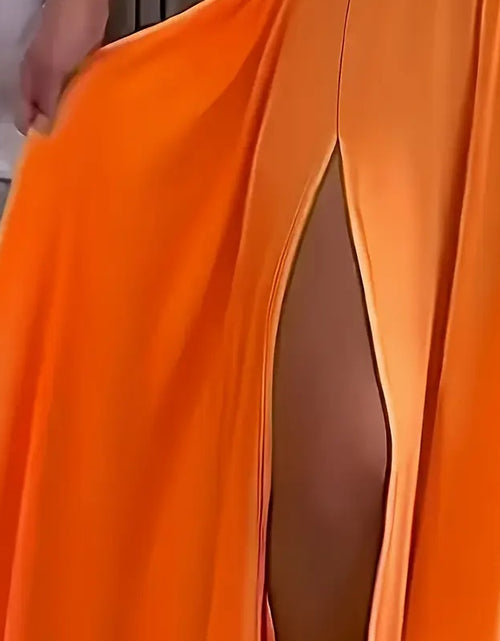 Load image into Gallery viewer, Women&#39;s Sexy Deep V Neck Maxi Dress Spaghetti Strap Sleeveless Backless High Slit Long Dress
