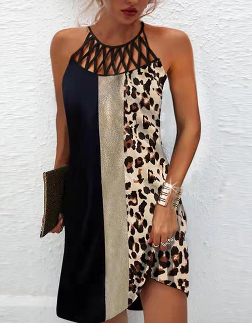 Load image into Gallery viewer, Fashion Print Dress Casual Halterneck Dresses For Women Summer Clothes

