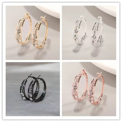 Load image into Gallery viewer, European And American Air Drill Mosaic Women&#39;s Earrings
