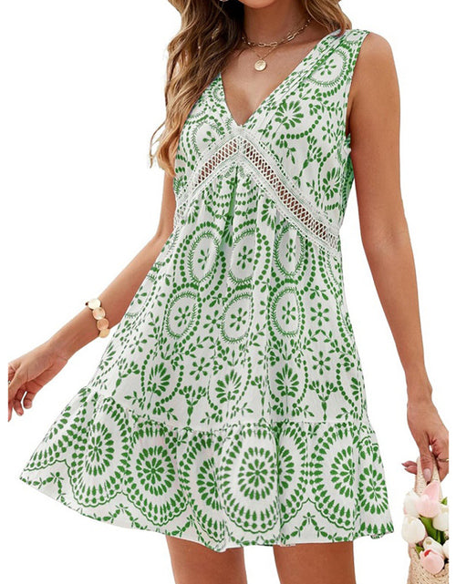 Load image into Gallery viewer, Women&#39;s Summer Dresses 2025 Casual Boho Sleeveless V Neck Loose Cover Up Beach Sundresses
