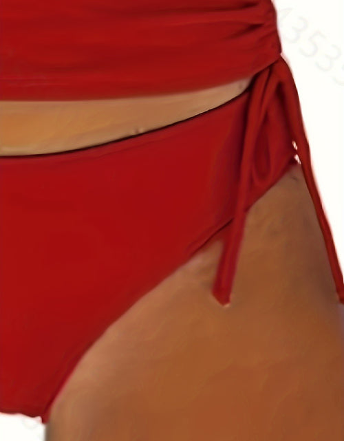 Load image into Gallery viewer, Women&#39;s Two-piece Casual Swimsuit P125 Red
