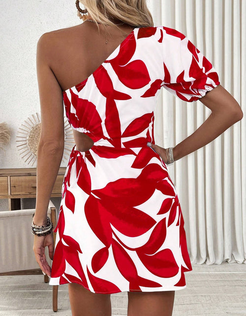 Load image into Gallery viewer, Puff Sleeve Dress for Summer Vacation Beach Outfits Women

