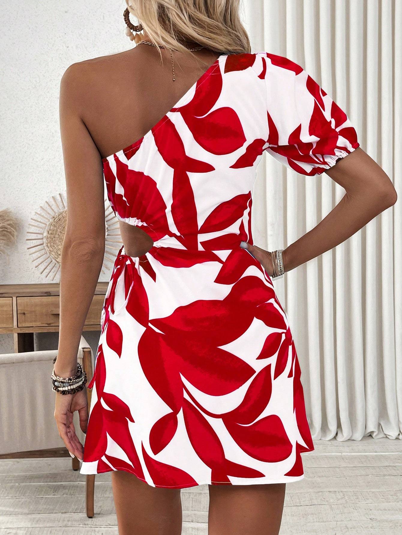 Puff Sleeve Dress for Summer Vacation Beach Outfits Women