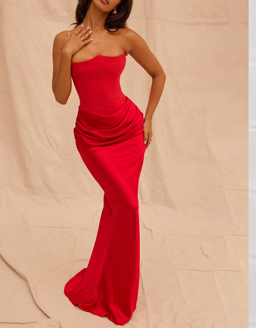 Load image into Gallery viewer, Slim Tube Top Long Dress Sexy Fashion Bandeau Backless Party Evening Dresses For Women Clothing

