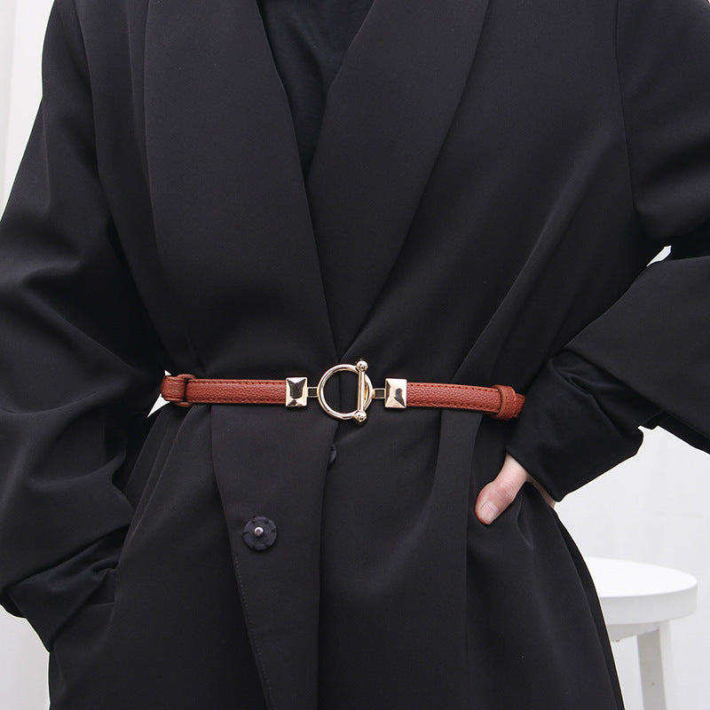 Decorative Jeans All-match Waist Dress Sophisticated Type Thin Belt