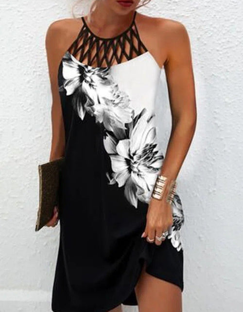 Load image into Gallery viewer, Fashion Print Dress Casual Halterneck Dresses For Women Summer Clothes
