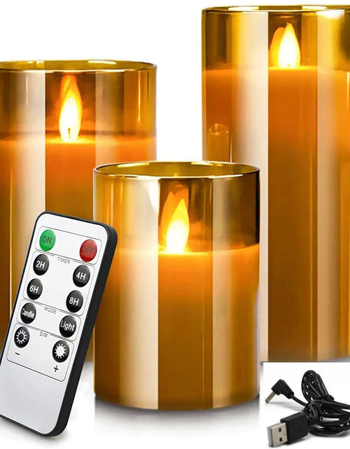 Load image into Gallery viewer, USB Rechargeable LED Pillar Candles
