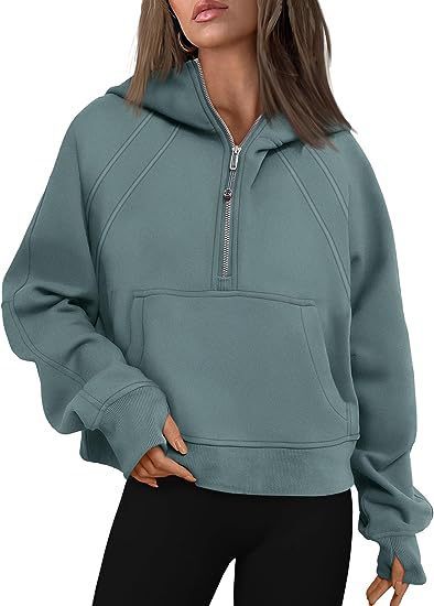 Load image into Gallery viewer, Zipper Hoodies Sweatshirts With Pocket Loose Sport Tops Long Sleeve Pullover Sweaters Winter Fall Outfits Women Clothing
