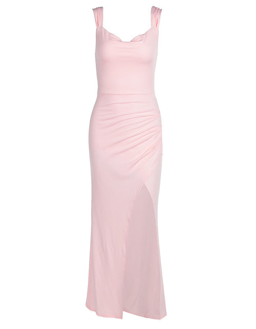 Load image into Gallery viewer, Slim Sleeveless Slit Dress With Back Tie Design Fashion Temperament Dresses For Women Clothing
