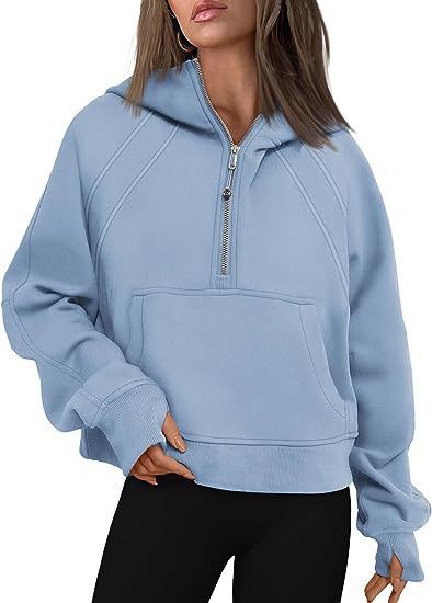 Load image into Gallery viewer, Zipper Hoodies Sweatshirts With Pocket Loose Sport Tops Long Sleeve Pullover Sweaters Winter Fall Outfits Women Clothing

