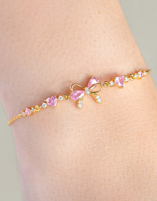 Load image into Gallery viewer, Cute Sweet Bracelet Loving Heart Zircon Bowknot Bracelet
