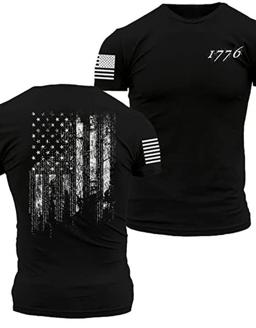 Load image into Gallery viewer, American Acid 1776 Us Flag Men Clothing T-Shirt Funny Whiske
