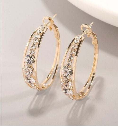 Load image into Gallery viewer, European And American Air Drill Mosaic Women&#39;s Earrings
