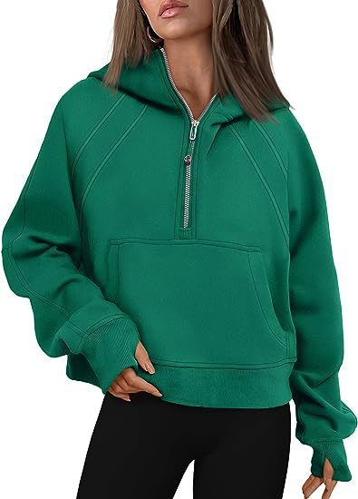 Load image into Gallery viewer, Zipper Hoodies Sweatshirts With Pocket Loose Sport Tops Long Sleeve Pullover Sweaters Winter Fall Outfits Women Clothing
