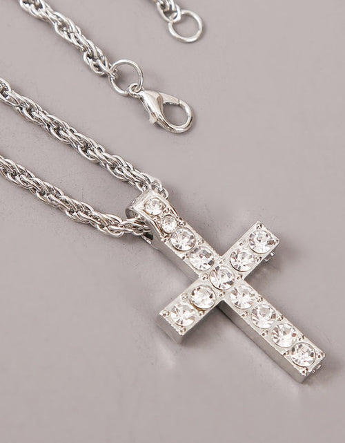 Load image into Gallery viewer, Cross Pendant Necklaces For Women Men Punk Hiphop Rope Chain On Neck Rapper Jewelry
