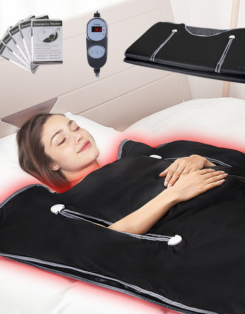 Load image into Gallery viewer, VEVOR Sauna Blanket , Portable Far Infrared Sauna For Home, Oxford Sauna Bag Warm Holes &amp; Carbon Fiber Heating, 1-6 Level Adjustable Temp 95-176F, 5-60 Minutes Timer, 75 X 35 In
