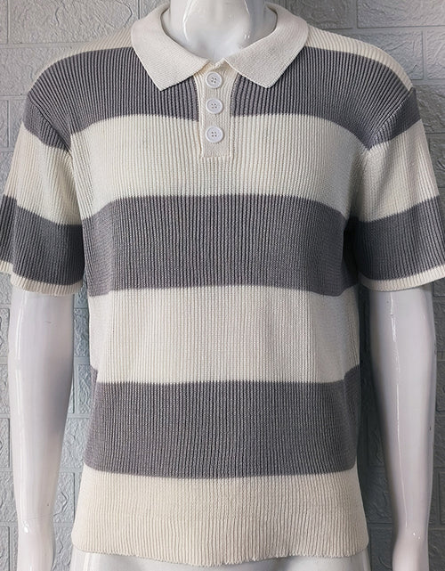 Load image into Gallery viewer, Mens Clothing Summer Fashion Lapel Sweater Short Sleeve Men Clothing Men Wears
