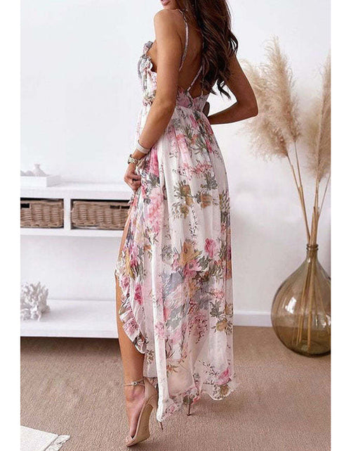 Load image into Gallery viewer, Women&#39;s Spaghetti Strap V-Neck Floral Sundress Flowy Fairy Style Summer Dress
