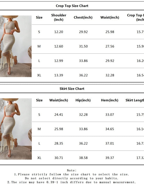 Load image into Gallery viewer, 2 Piece Skirt Sets For Women Sleeveless Crop Top And Bodycon High Waist Skirt Set
