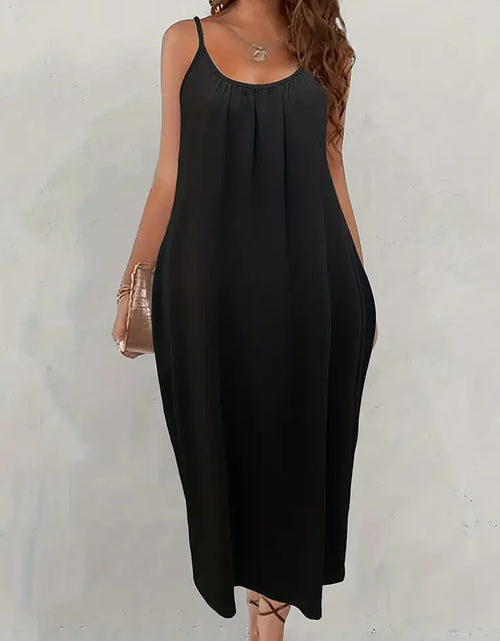 Load image into Gallery viewer, Women&#39;s Casual Summer Spaghetti Straps Maxi Dress With Pockets Loose Fit Long Dress

