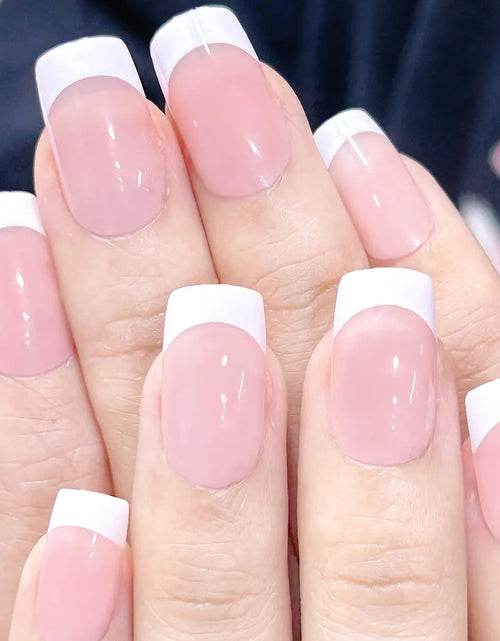 Load image into Gallery viewer, French Style Removable Press-On Nail Tips - 24 Pieces
