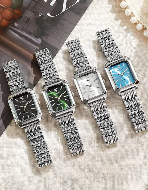 Load image into Gallery viewer, Women&#39;s Square Steel Strap Watch
