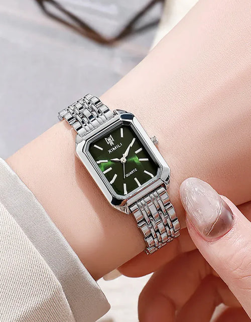 Load image into Gallery viewer, Women&#39;s Square Steel Strap Watch
